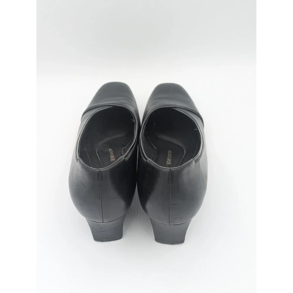 Worthington Block Heel Pumps Size 8.5 Black Square Toe Professional Office Shoes